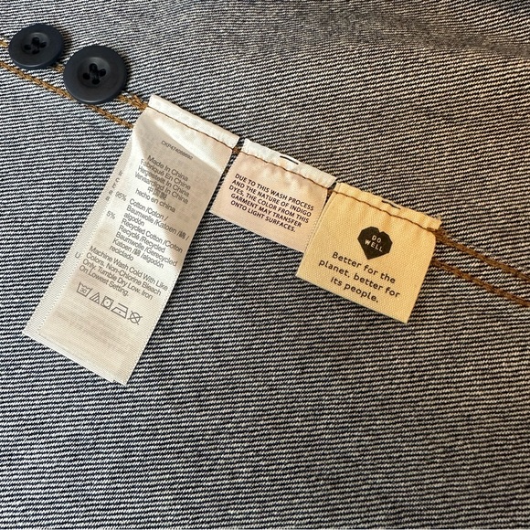 NWT Madewell blue denim 100% cotton blazer/jacket - Picture 5 of 6